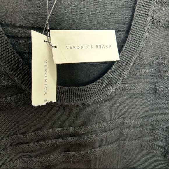 Veronica Beard Juni sweater black and white layered look size large - Picture 2 of 9
